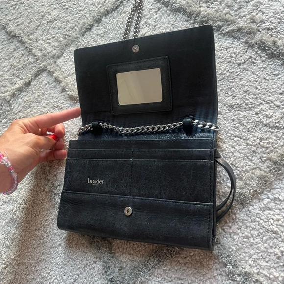 Botkier Crossbody bag Black leather silver hardware small rectangle - Picture 13 of 15